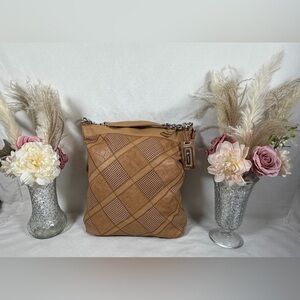 B. Makowsky Chain Strap Leather Hobo Bag